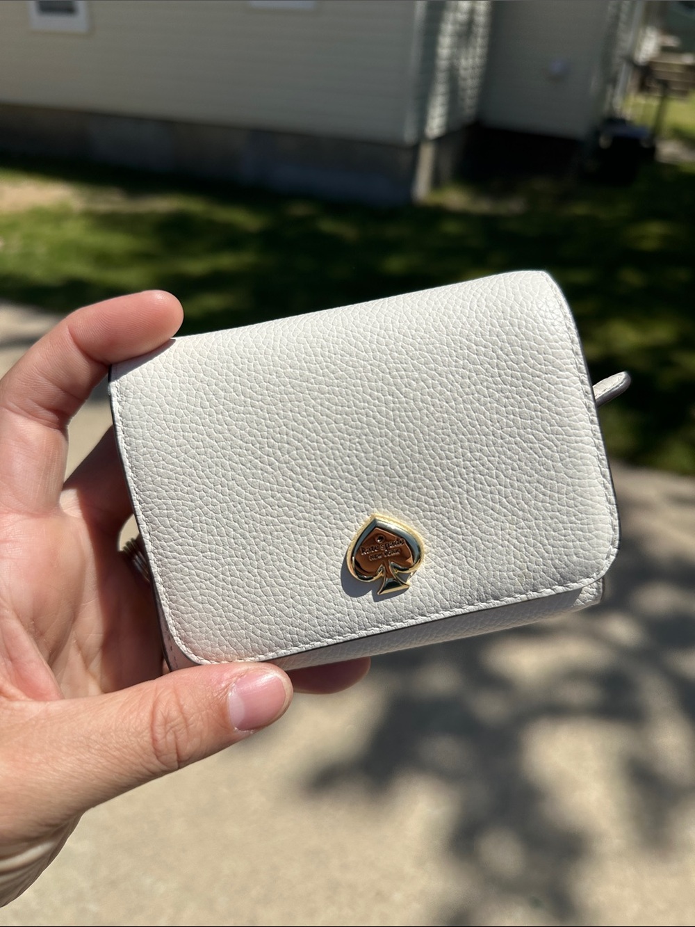 Kate Spade Cream Kayla Small L-Zip Wallet Meringue - Picture 2 of 8